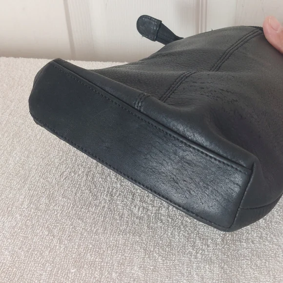 Fossil Black Peebled Genuine Leather Crossbody Bag - Picture 15 of 15